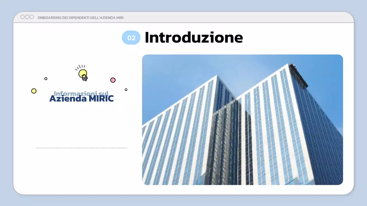 presentazione aziendale moderna blu