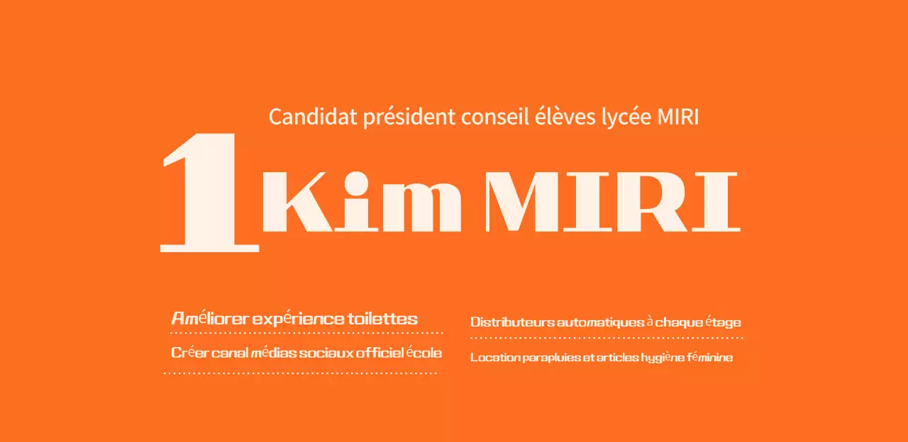 Promotion de l'élection de l'étudiant simple orange