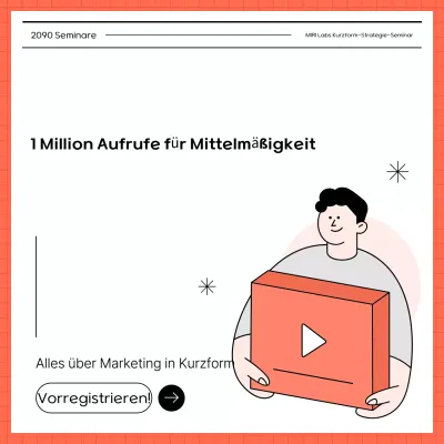 Kitschiges YouTube-Video in Rot und Schwarz zur Werbung für kurzen Schaumstoff
