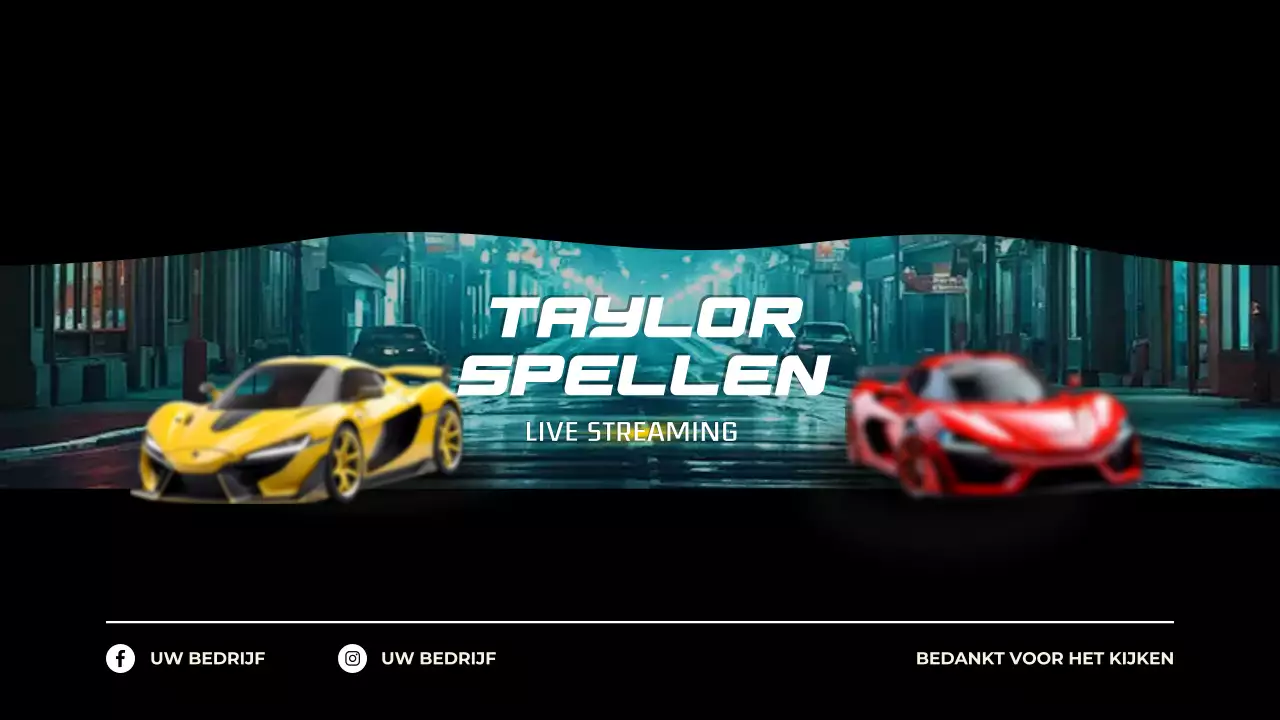 zwart modern gaming reclame