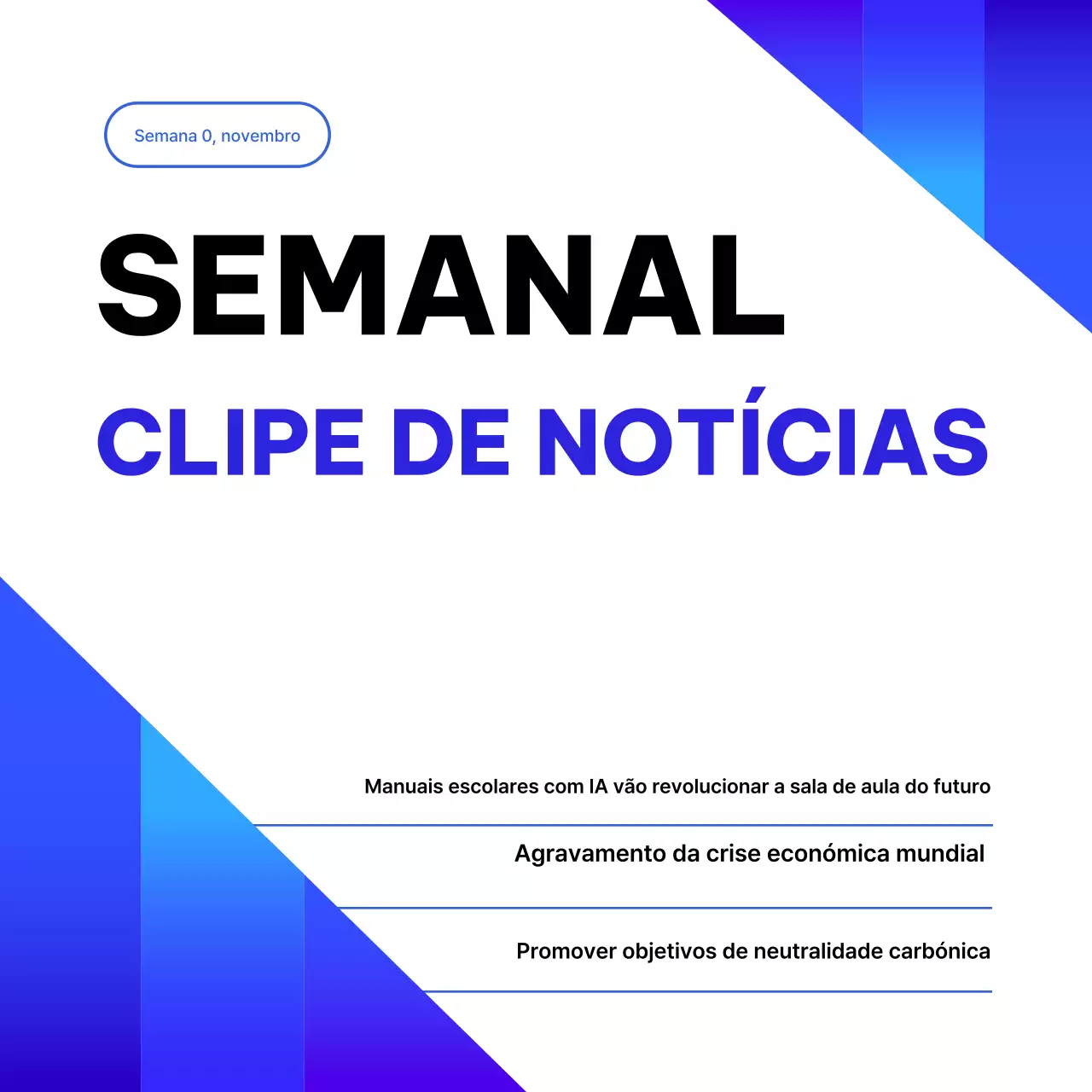 A moderna distribuição de notícias azuis
