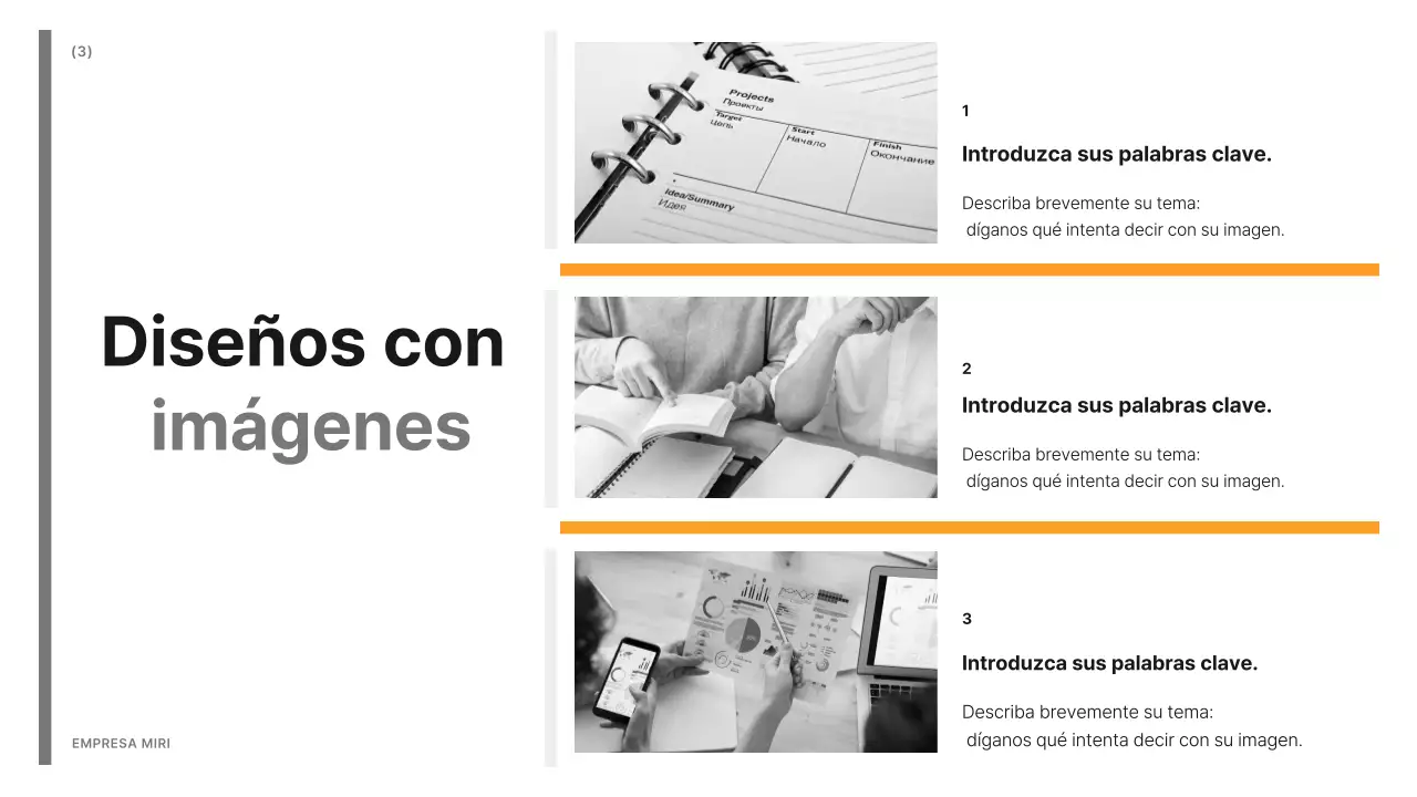 Un sencillo informe empresarial en amarillo y gris