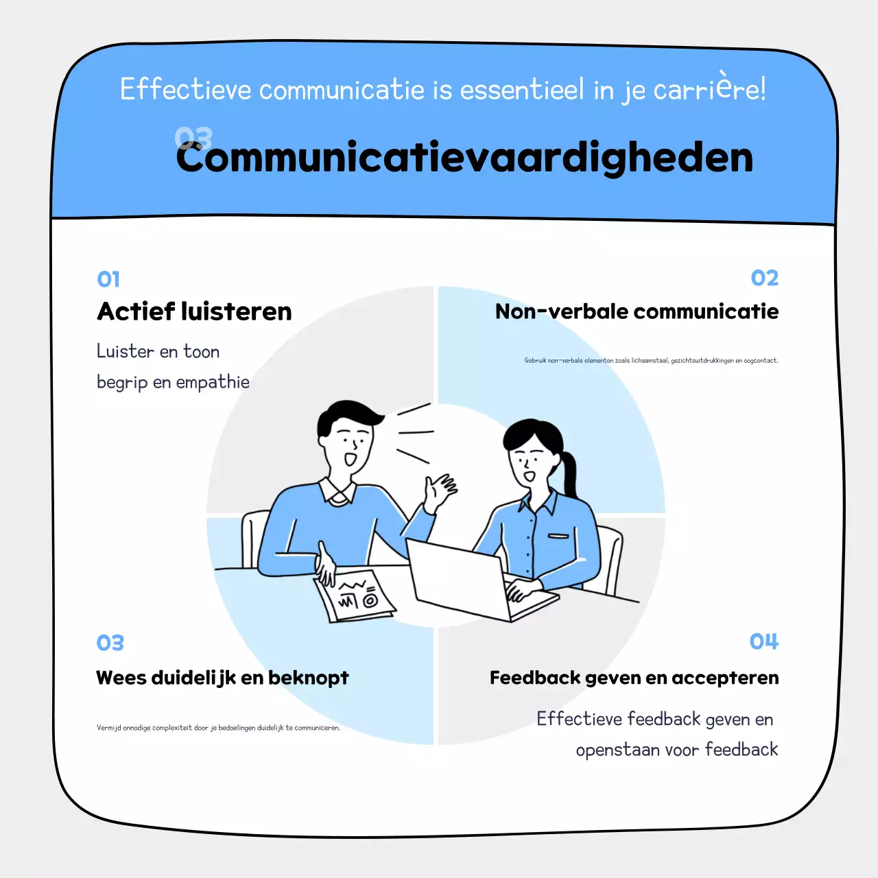 Lichtblauw Net Werker Trainingsmateriaal