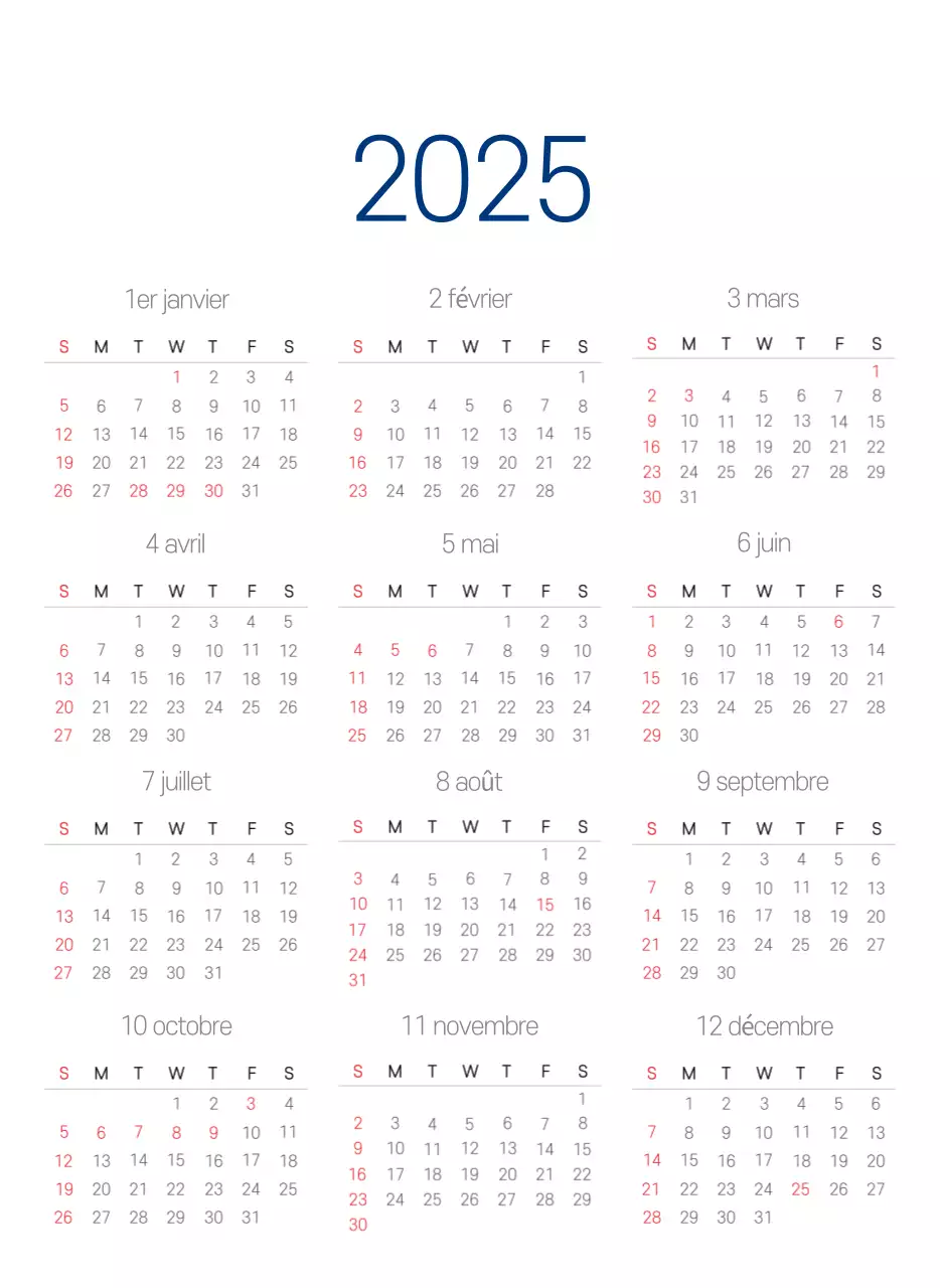 Calendrier promotionnel d'hôpital simple blanc marine