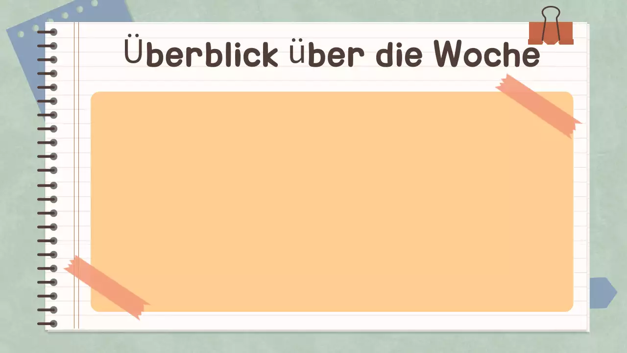 Einfaches Pastell Notizbuch Klassenagenda für die Schule