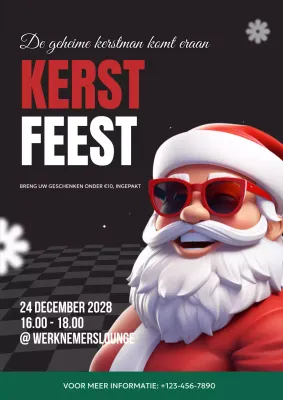 rode retro kerstuitnodiging