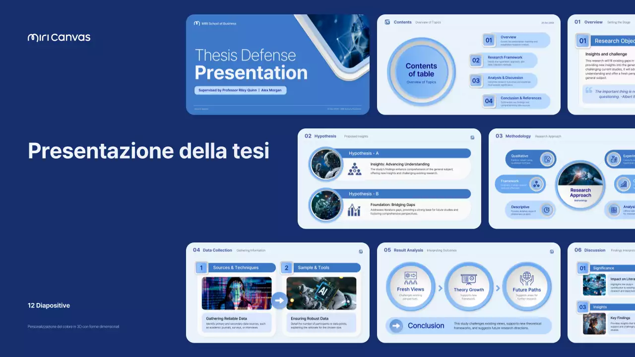 annuncio di difesa della tesi professionale blu