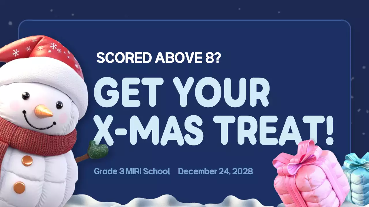 Blue Festive Christmas Quiz Guide Presentation