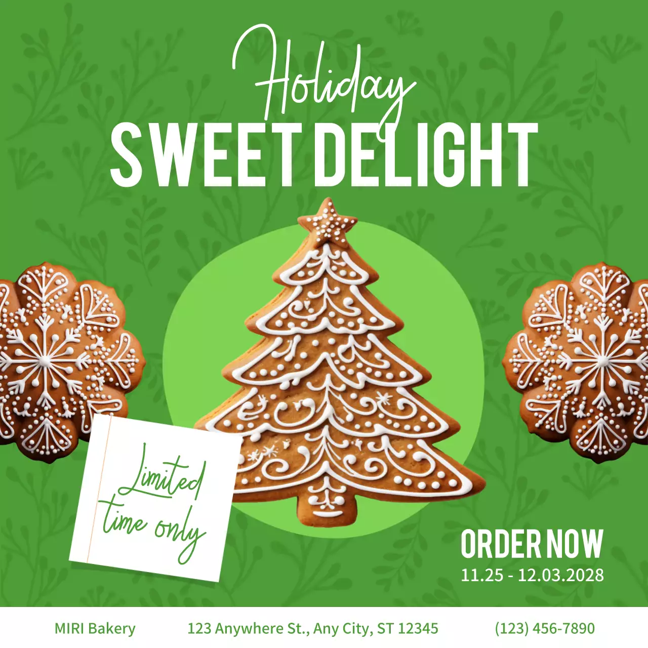 Green Festive Holiday Promotion Social Media Post