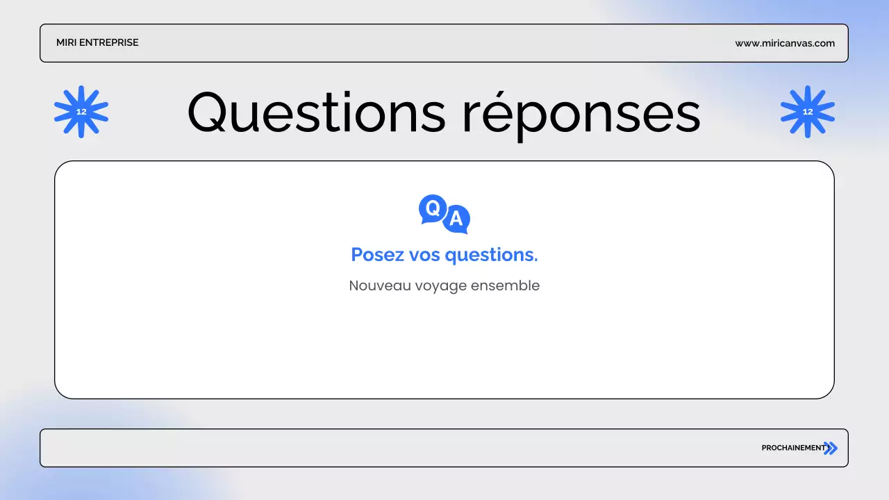 Présentation d'entreprise moderne de couleur bleue