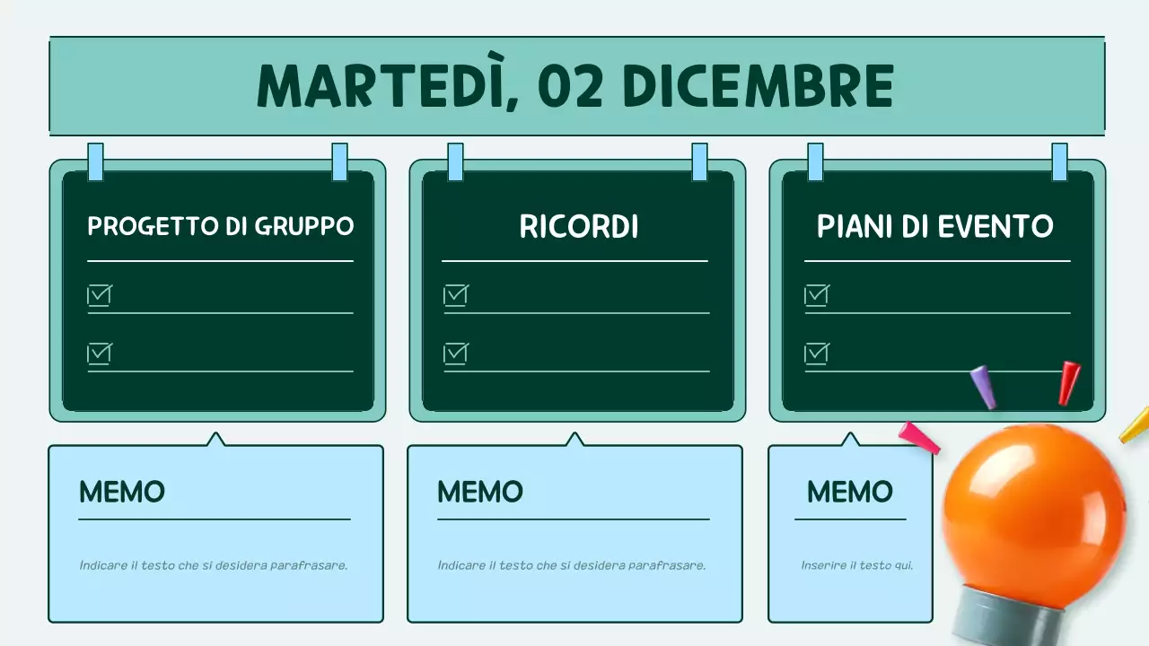 agenda pop class arancione e verde acqua