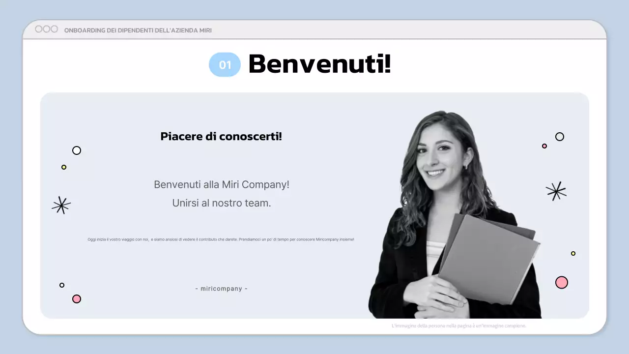 presentazione aziendale moderna blu