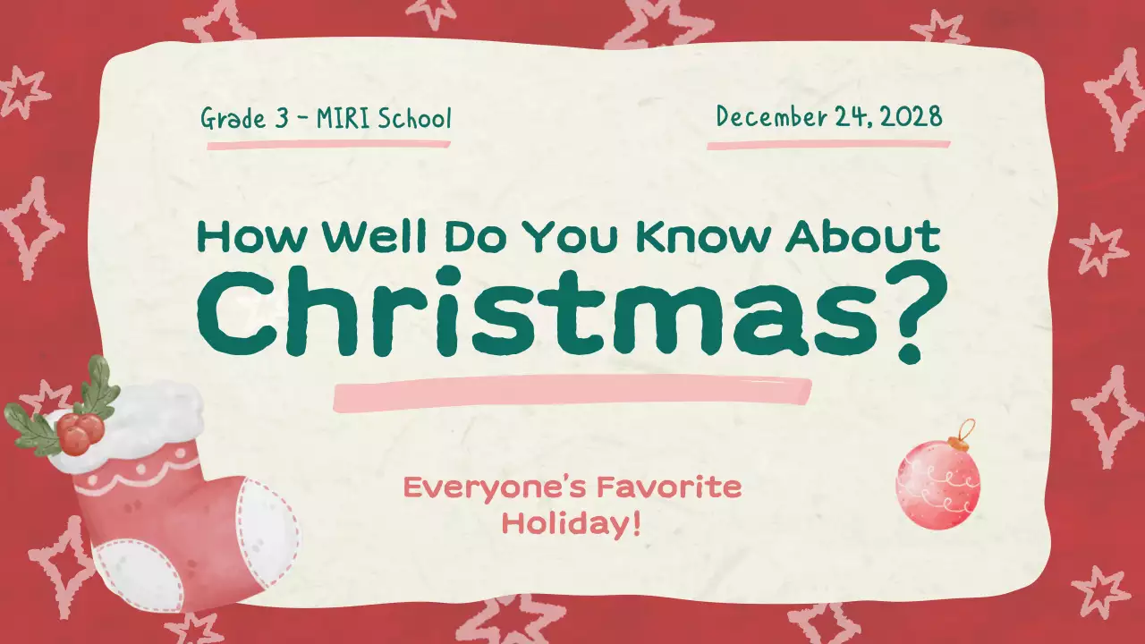 Red Traditional Christmas Event Presentation