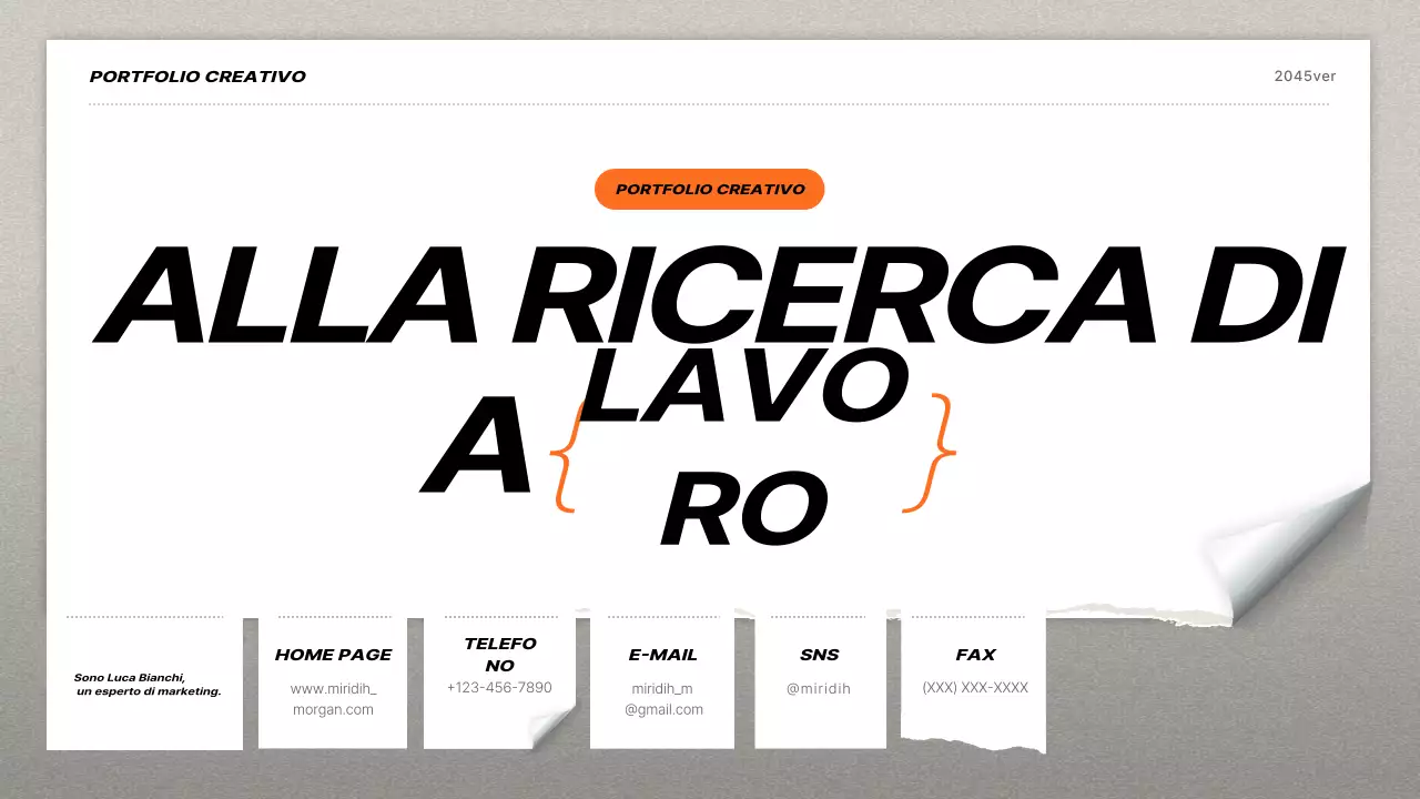 curriculum moderno arancione