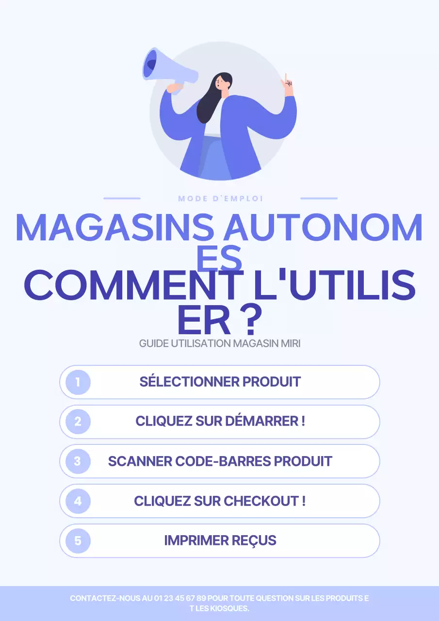 Guide de l'utilisateur de la boutique moderne bleu clair