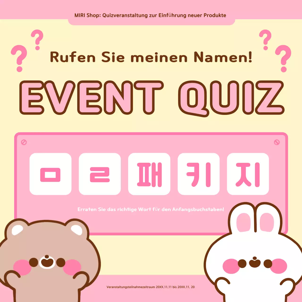 Rosa Trivia-Veranstaltung