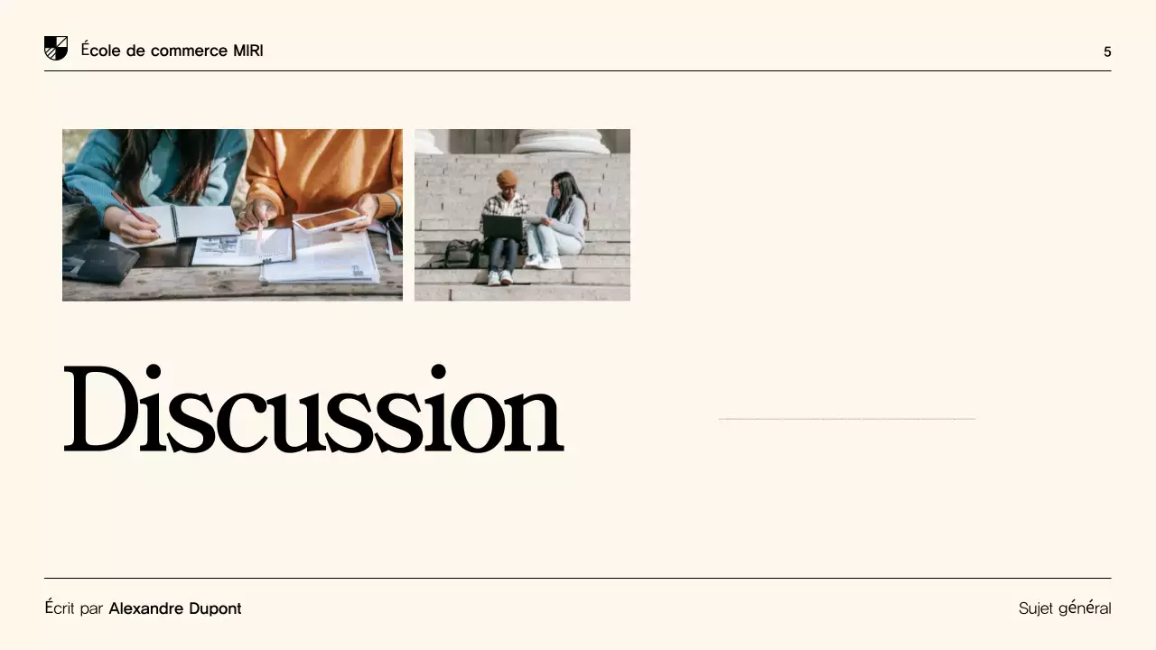 Présentation de thèse moderne beige