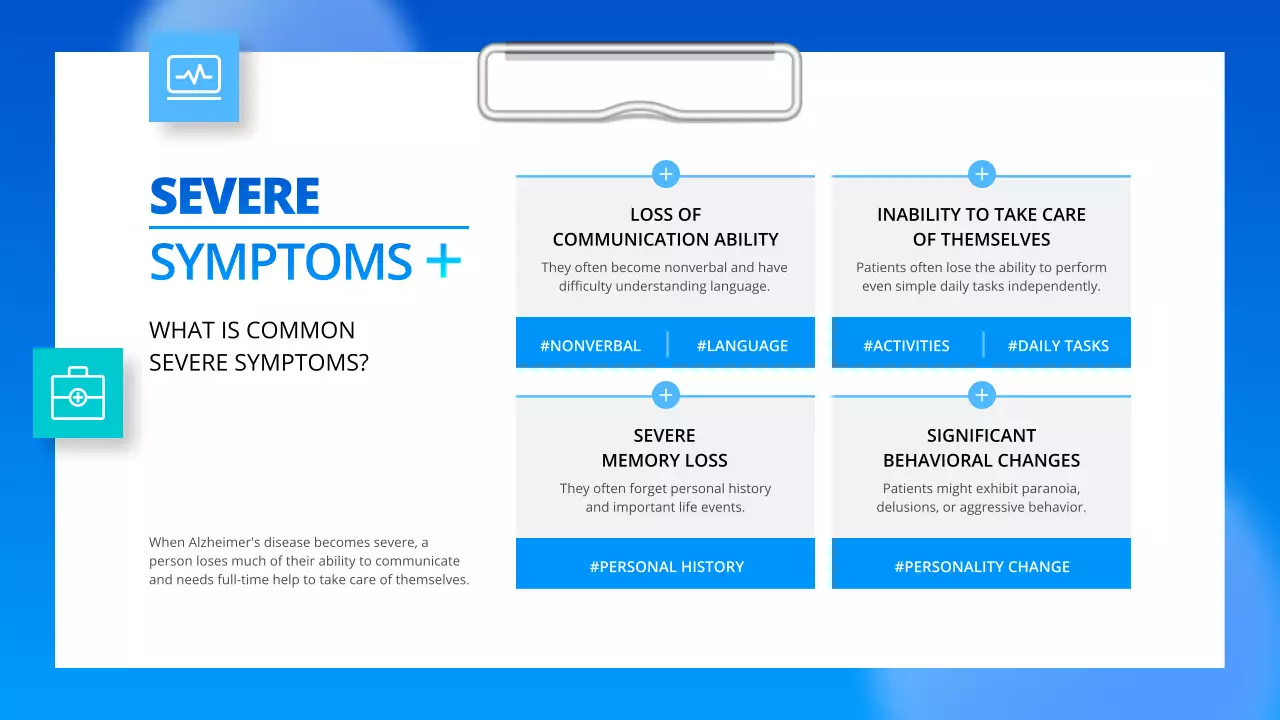 Blue Modern Alzheimer's Guide Presentation