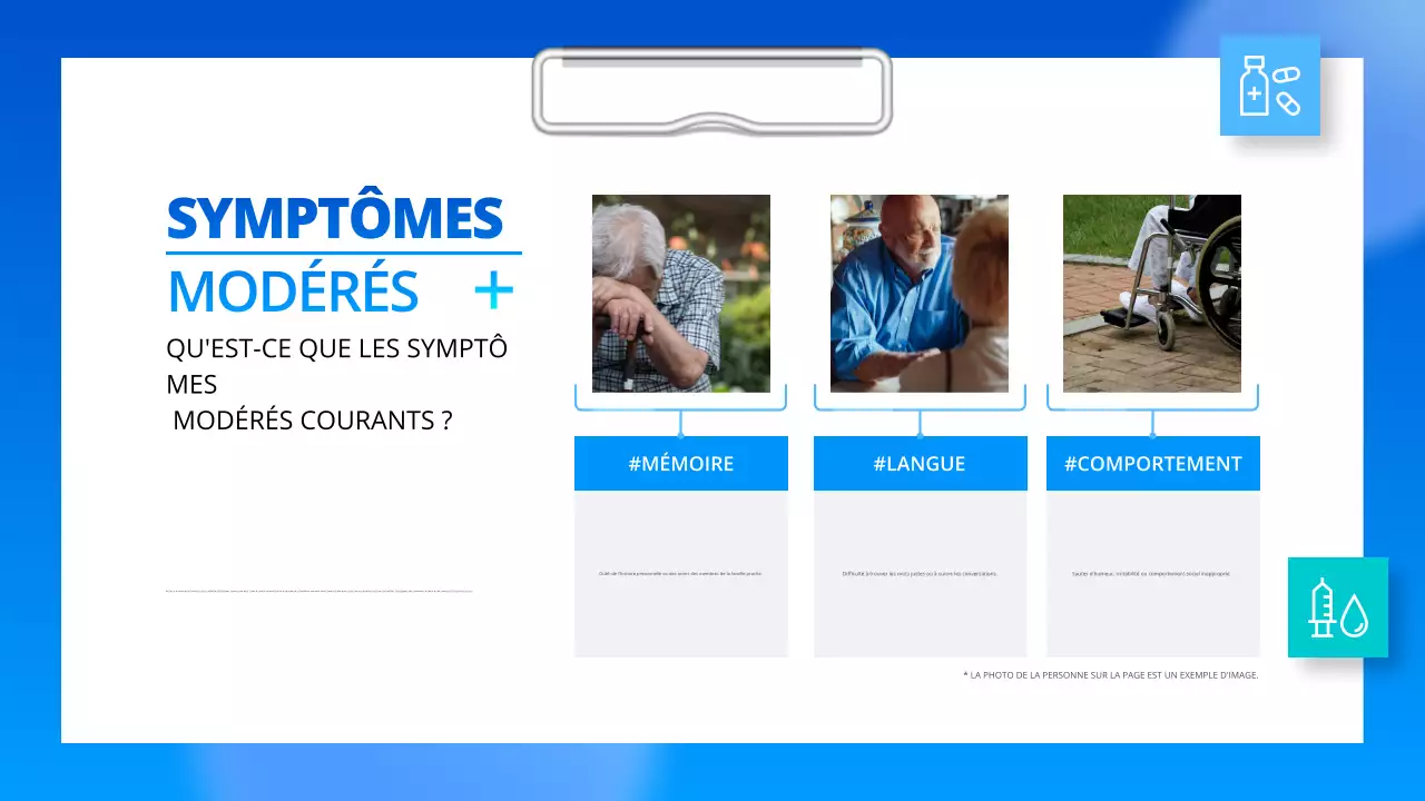 guide professionnel bleu de la maladie d'alzheimer