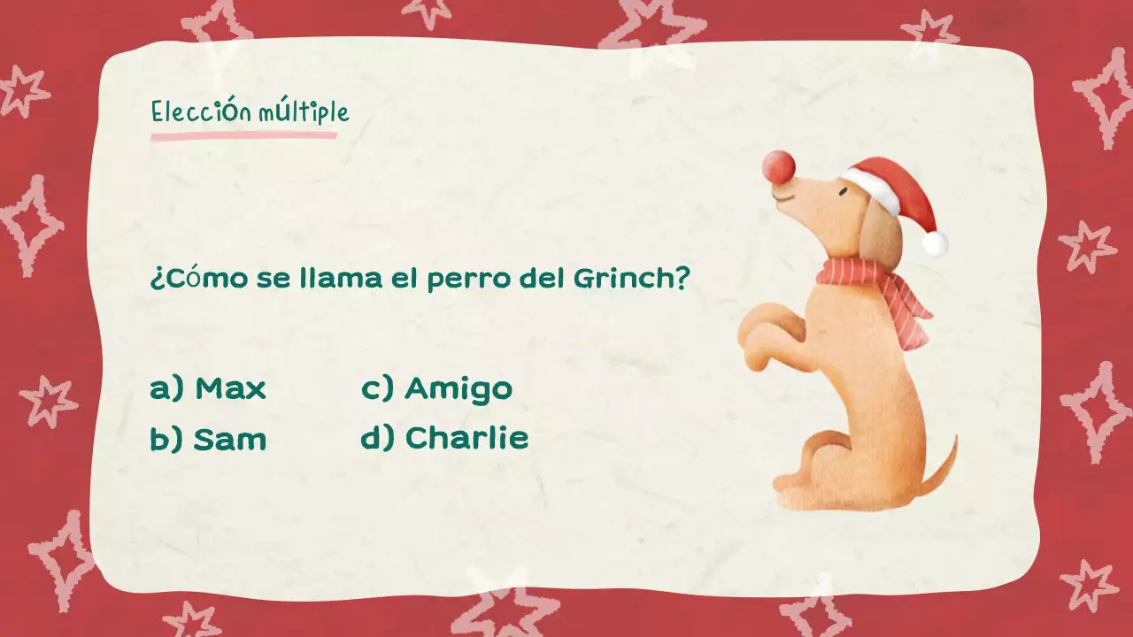 Ilustración Roja Christmas Quiz Slideshow