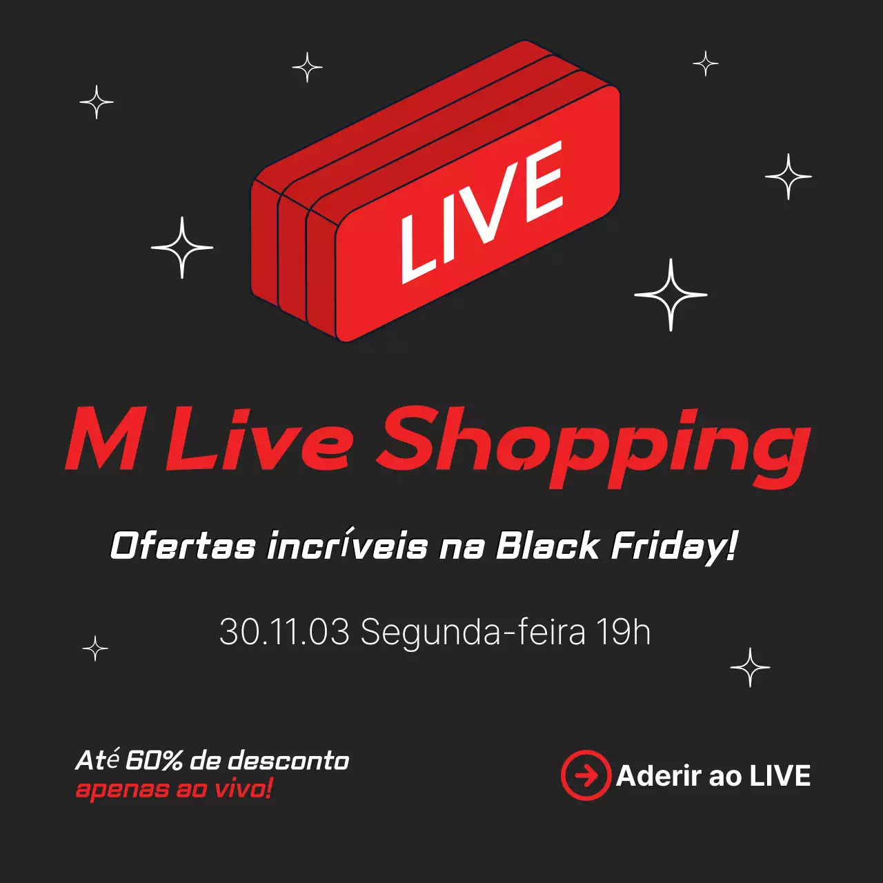 Compras em direto na Black Friday