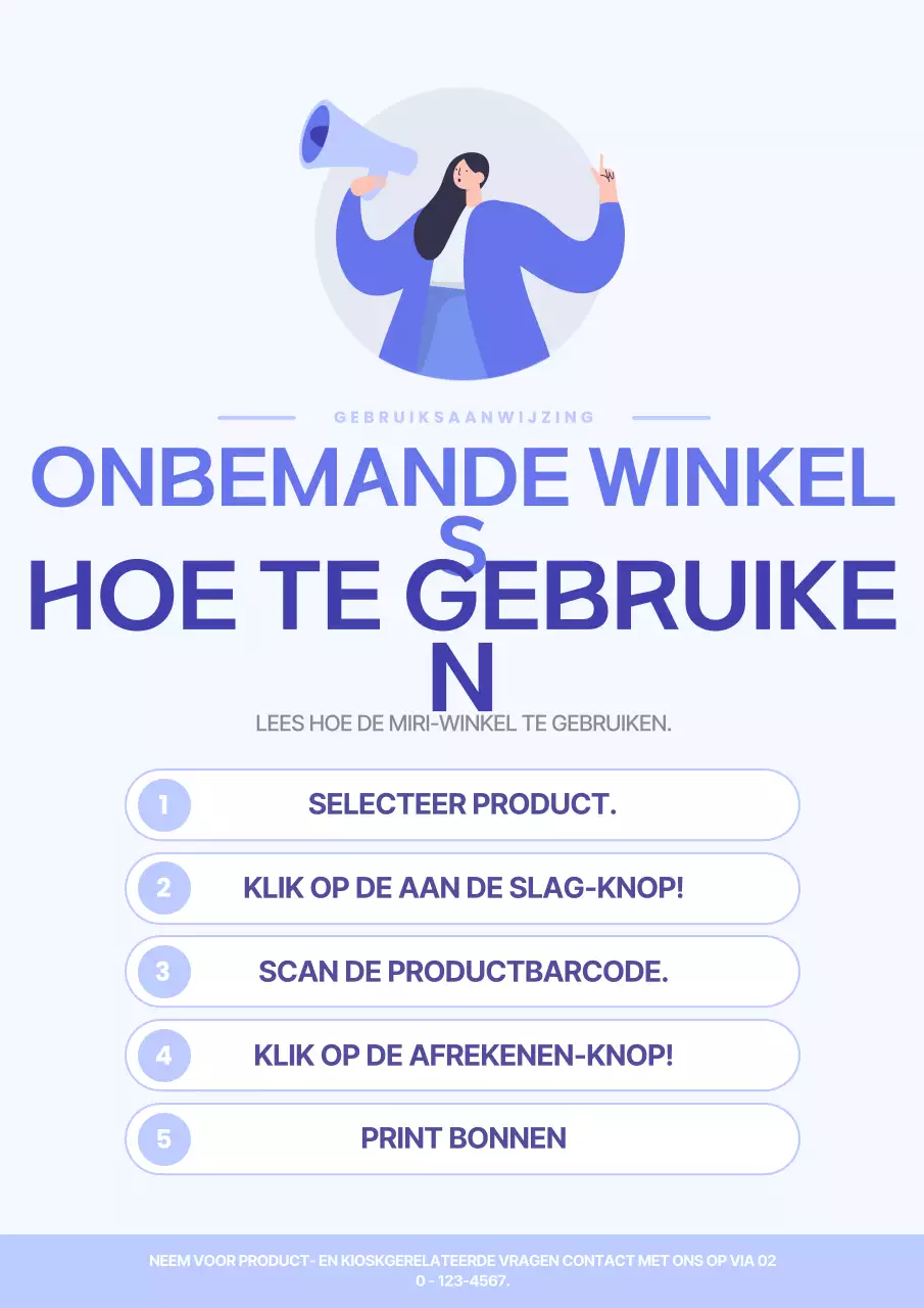 Licht Blauwe Moderne Winkelier Handleiding