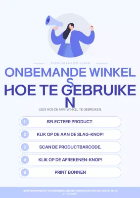 Licht Blauwe Moderne Winkelier Handleiding