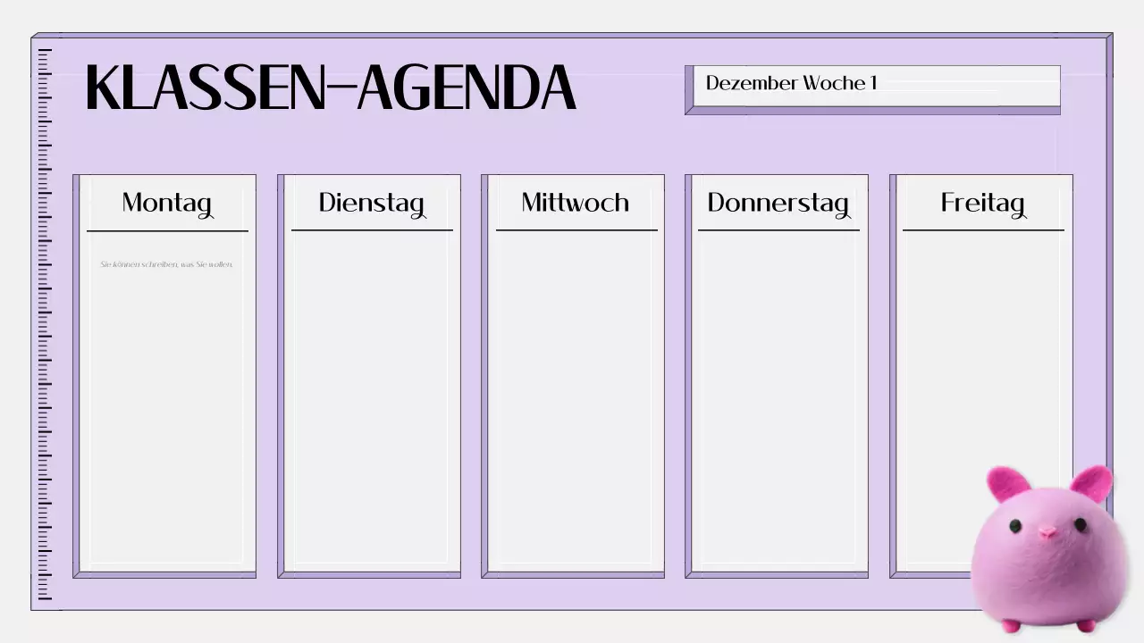 lila einfache Bildungsagenda