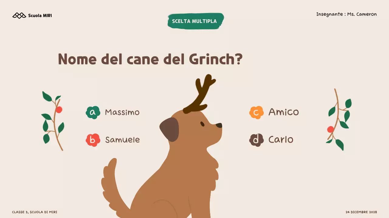 Quiz illustrativi sul Natale per bambini e studenti