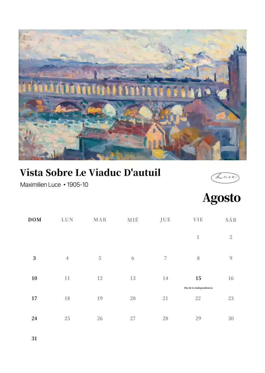 Calendario de Arte Clásico