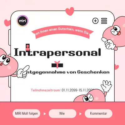 Rosa gemütlicher Veranstaltungsführer