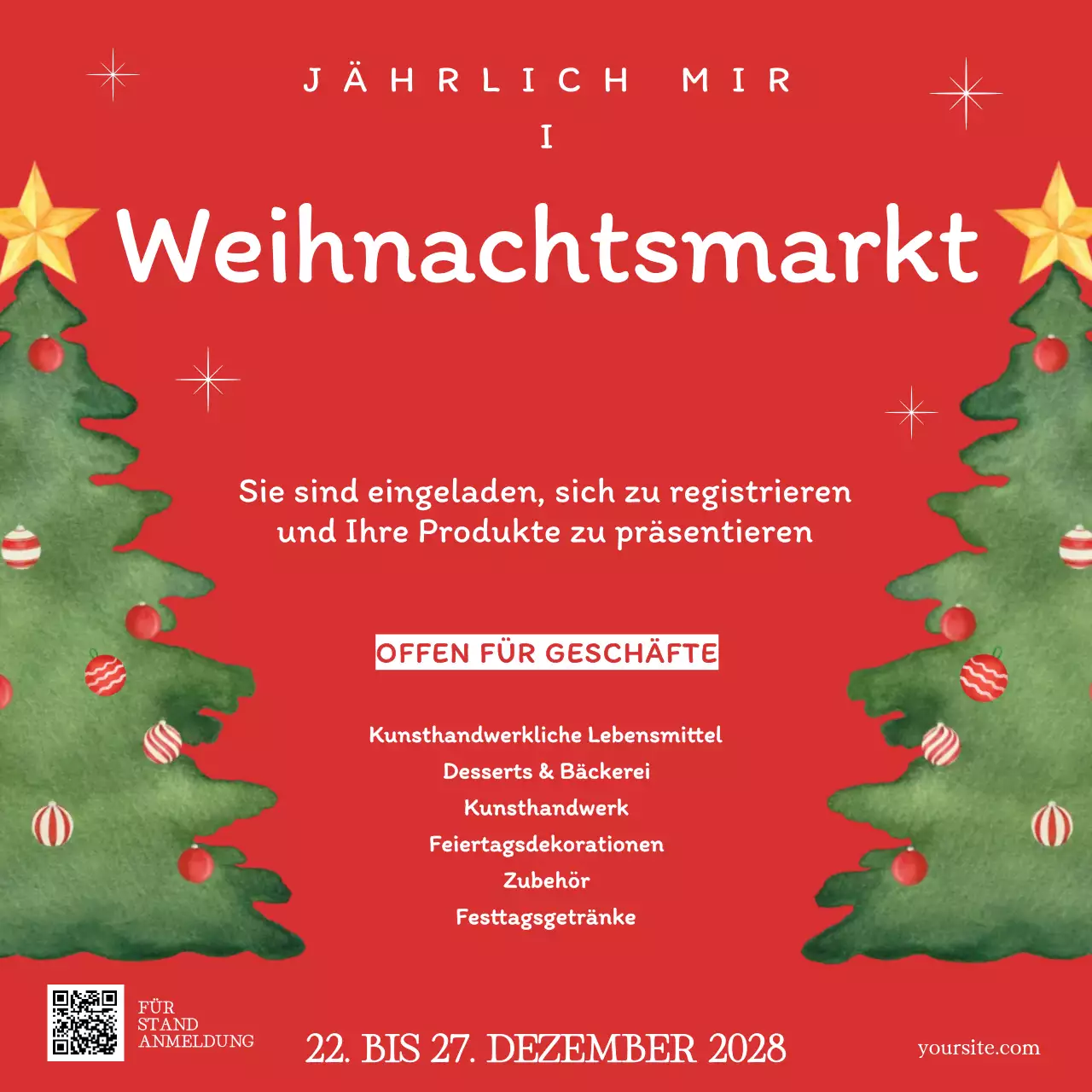 Traditionelle rote Einladung zum Urlaub