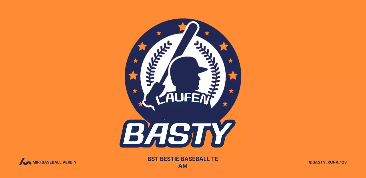 Orangefarbenes primäres Sportlogo