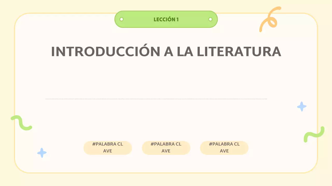 clase de literatura abstracta amarilla