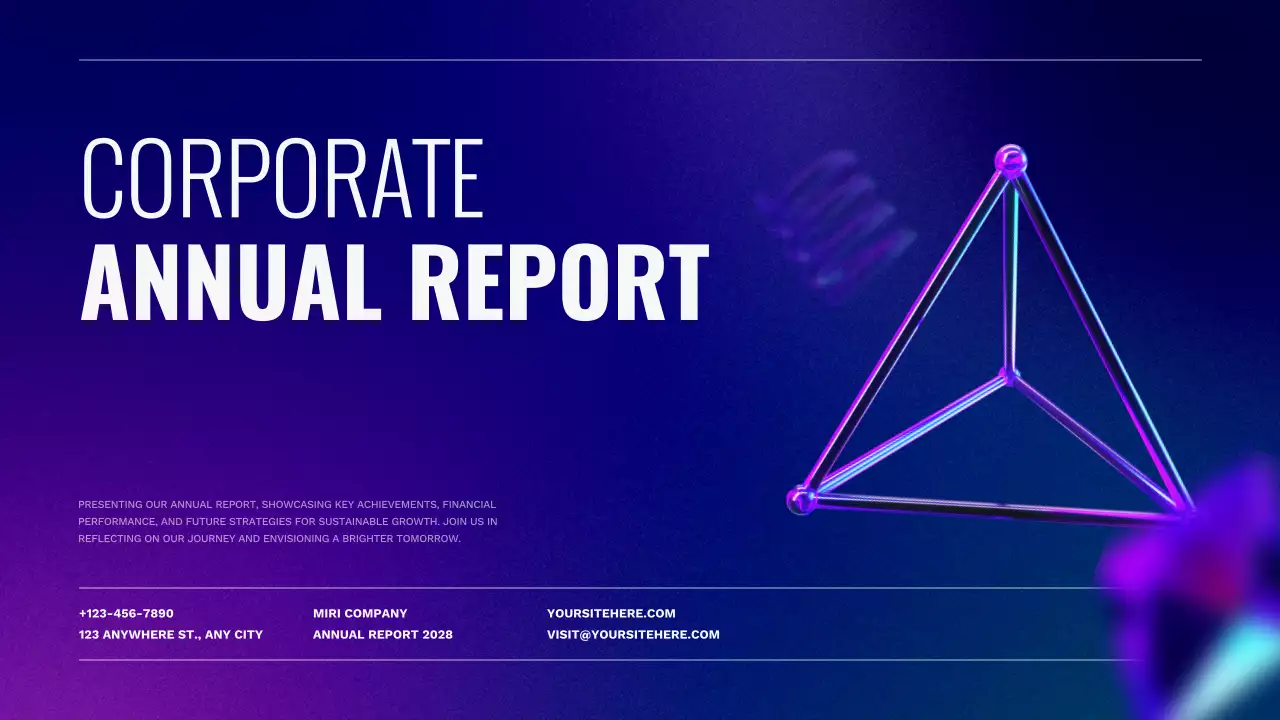 퍼플 모던 기업 보고서 프레젠테이션