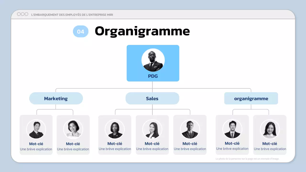 Présentation d'entreprise moderne de couleur bleue