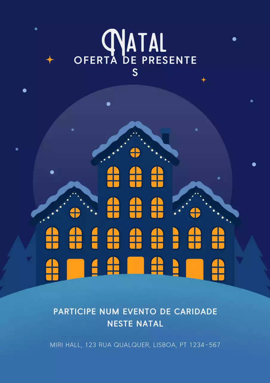 blue modern christmas charity event