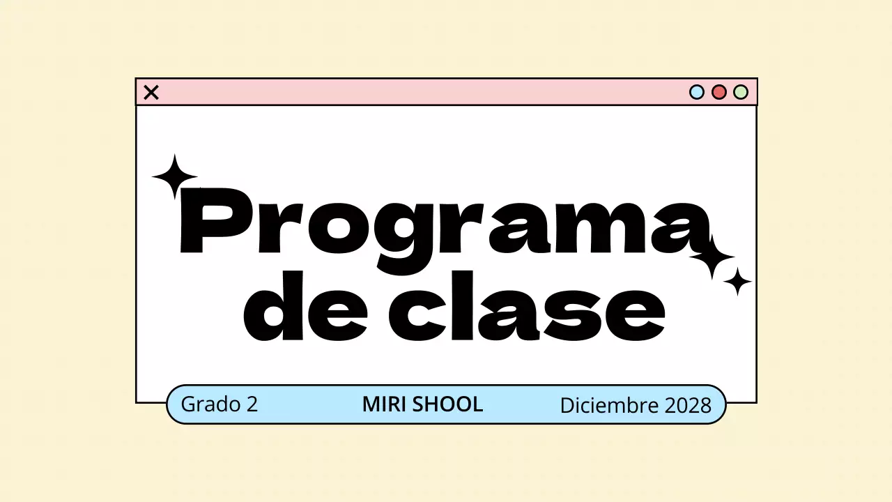 Minimalista Pastel Class Agenda Presentación