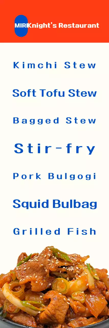 Promotional banner for Knight's Restaurant Baekbanjip