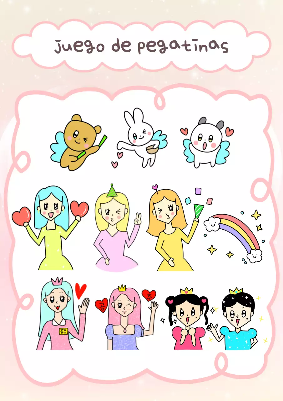 Carta de presentación Pink cute wording