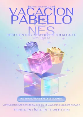 Anuncio moderno y colorido de rebajas navideñas