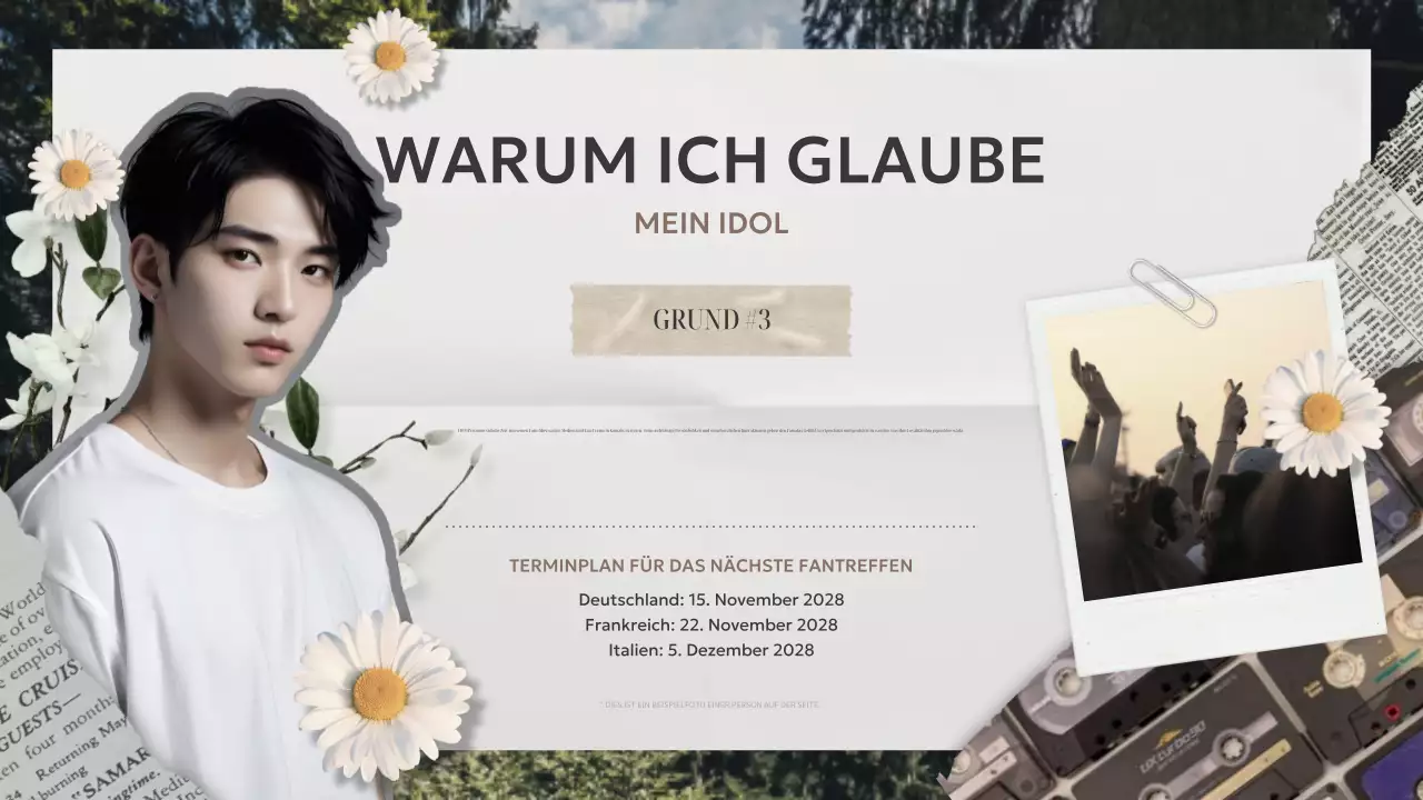 Beige Vintage Idol Fandom Design