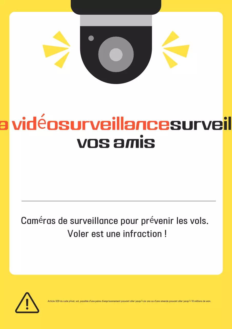 Jaune Conseils de sécurité simples