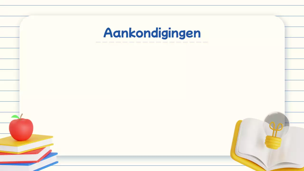 eenvoudige beige 3d onderwijs lesagenda presentatie