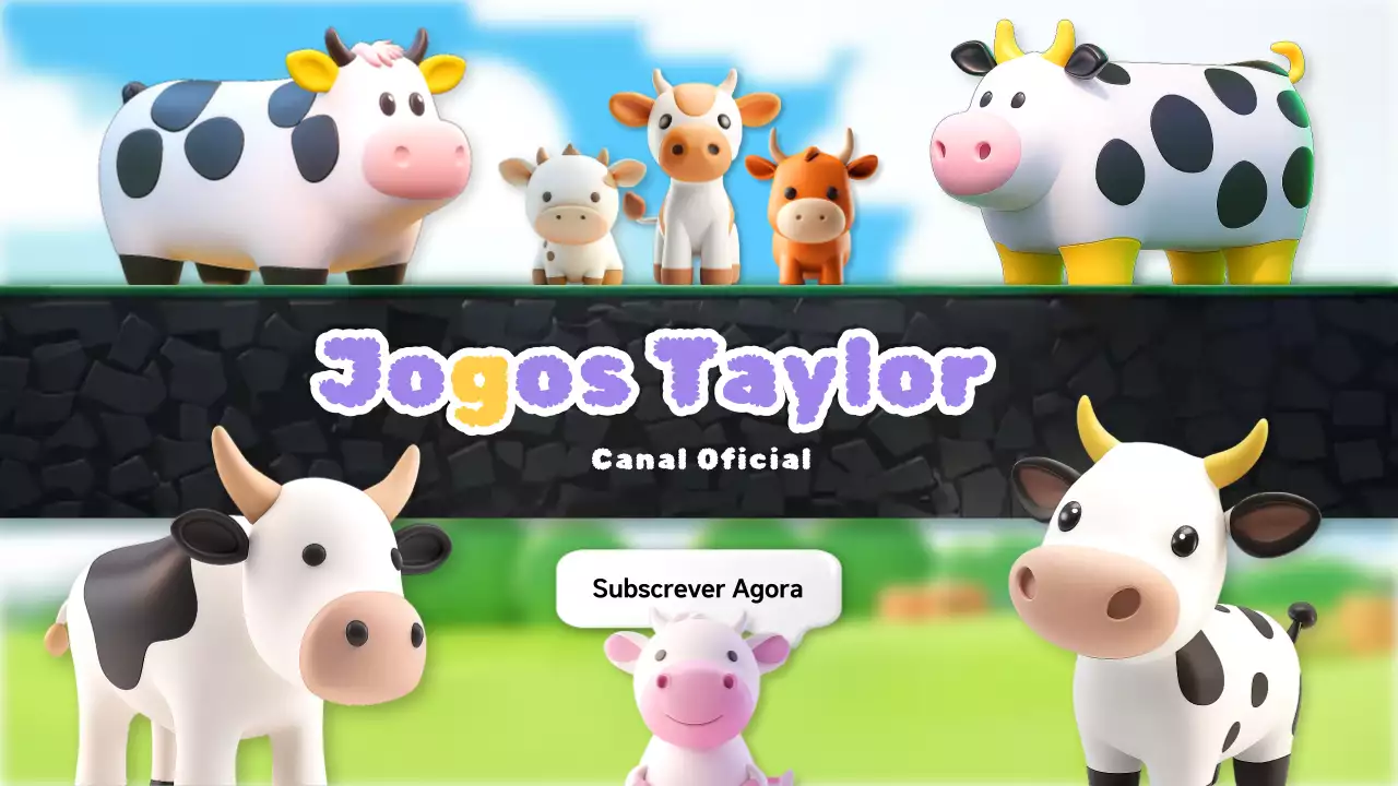 branco preto púrpura amarelo jogo canal youtube modelo estilo cartoon