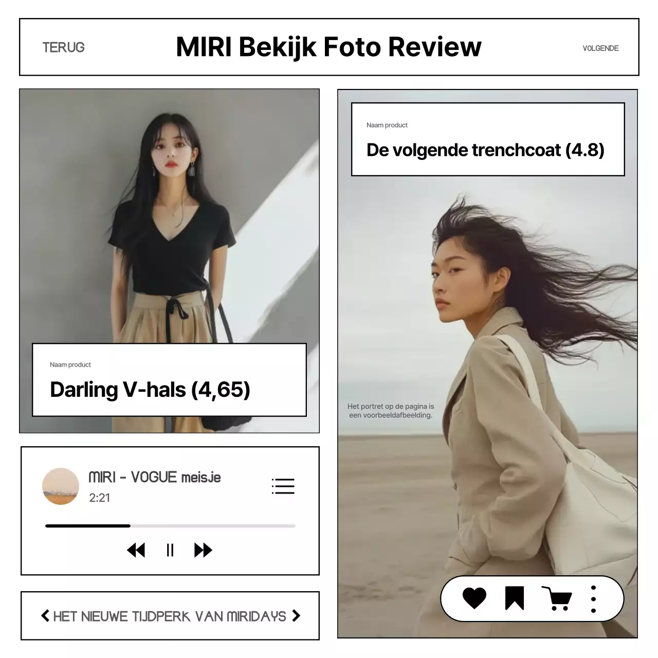 Beige Modern Review Advertentie