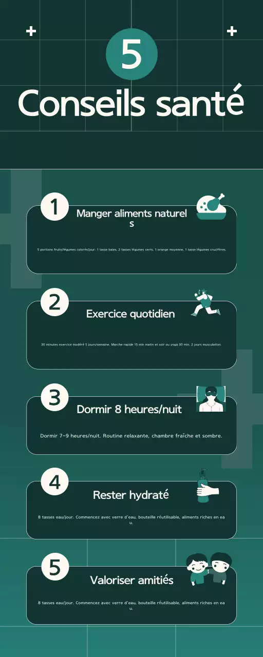 astuces vertes simples pour une meilleure santé infograhique