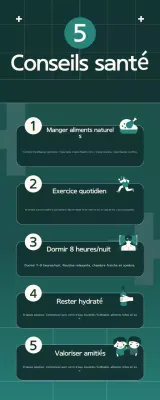 astuces vertes simples pour une meilleure santé infograhique