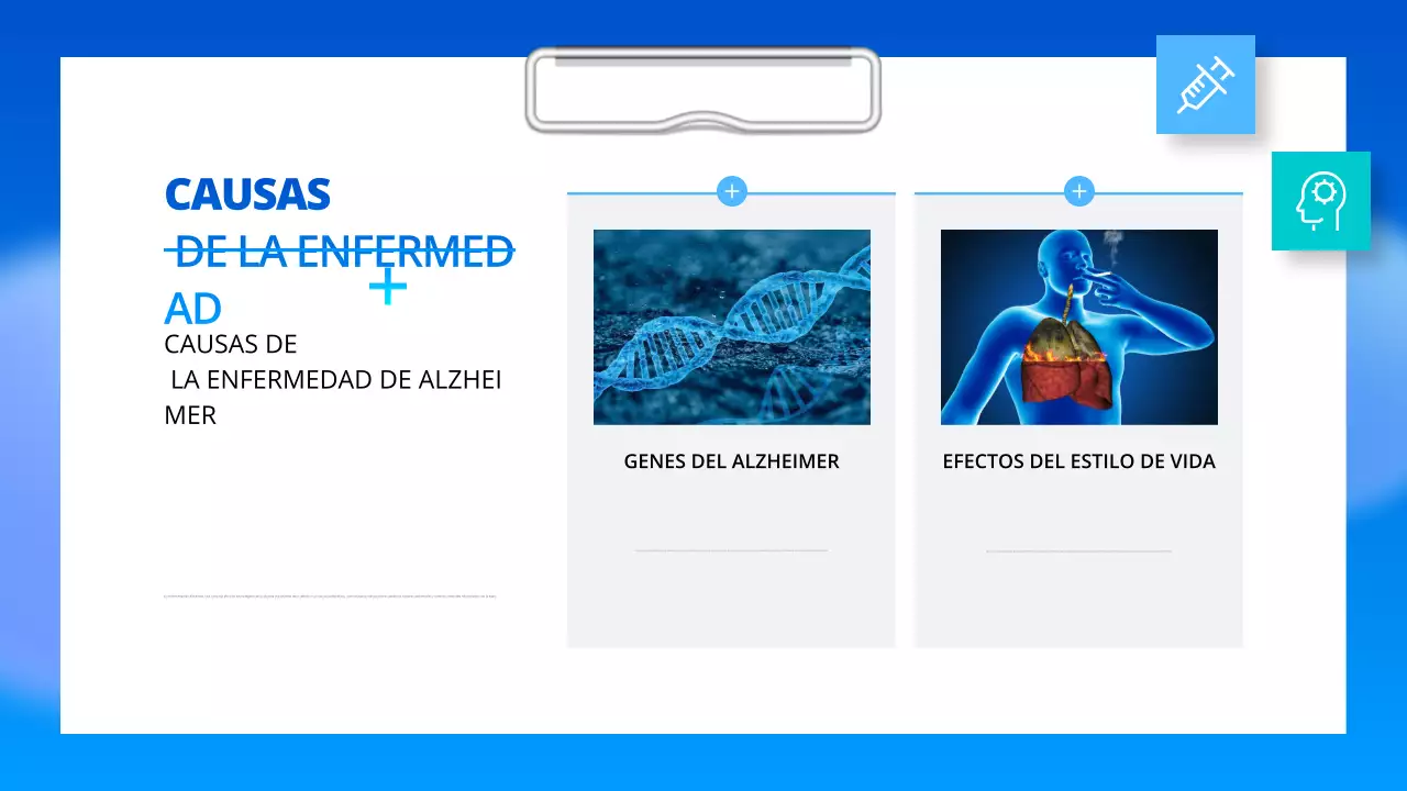 guía profesional azul de la enfermedad de alzheimer