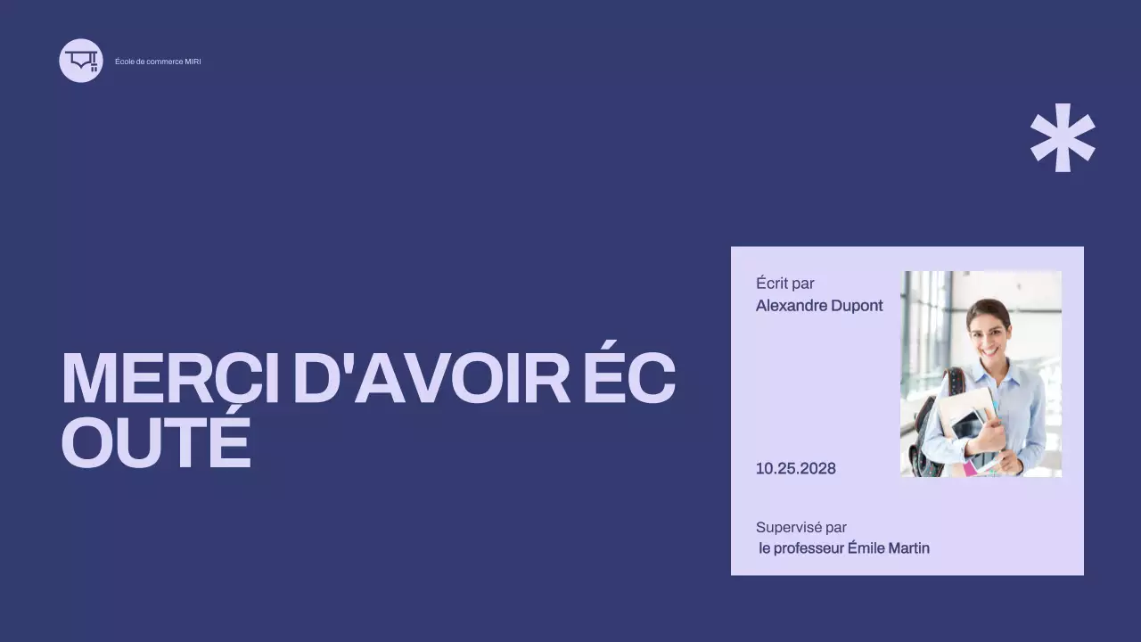 présentation de thèse minimaliste violette